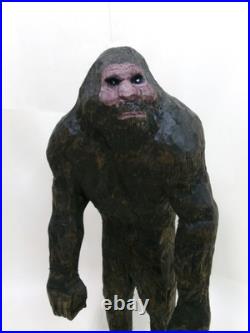 SASQUATCH -my 13 tall hand carved signed wood figure