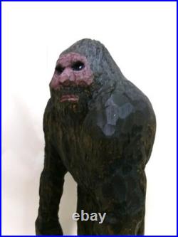 SASQUATCH -my 13 tall hand carved signed wood figure