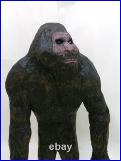 SASQUATCH -my 13 tall hand carved signed wood figure