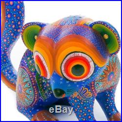 SQUIRREL Oaxacan Alebrije Wood Carving Mexican Art Animal Sculpture Painting