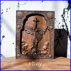 Saint Michael Wall Wood Modern Christian Art Housewarning Gift Home Decor