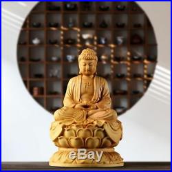 Sakyamuni Buddha Japan Statue Pure Wood Carving Sculpture For Home Decor Estatua