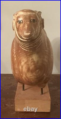 Sarreid LTD Italy Carved Wood Brass Ram Sheep Animal Sculpture Folk Art Vtg Mcm Sarreid LTD Italy Carved Wood Brass Ram Sheep Animal Sculpture Folk Art Vtg Mcm