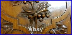 Scroll leaf fruit berry wood carving panel Antique french architectural salvage