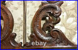 Scroll leaf wood carving corbel bracket antique french architectural salvage