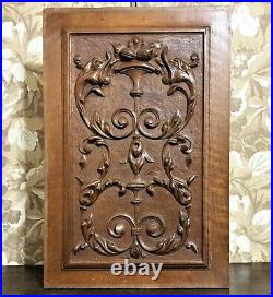 Scroll leaves griffin wood carving panel antique french architectural salvage