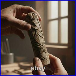 Set of 6 Wooden Scandinavian Gods Mythology Figurines for Altar & Decor