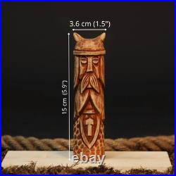 Set of 6 Wooden Scandinavian Gods Mythology Figurines for Altar & Decor