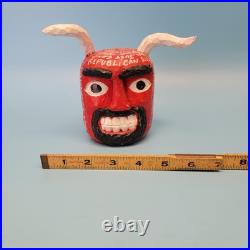 Shane Cambell Wood Carved Devil Signed Folk Art Republican Liberal Rant 2008