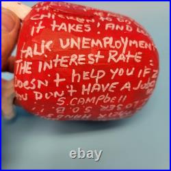 Shane Cambell Wood Carved Devil Signed Folk Art Republican Liberal Rant 2008