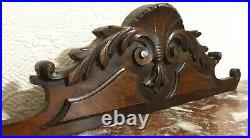Shell scroll leaves wood carving pediment Antique french architectural salvage