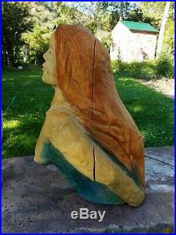 Ships Figurehead Mermaid Nautical Real Wood Sculpture Carving Folk Art