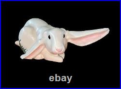 Signed 20.5 LEO KOPPY Bunny Rabbit Artist Hand Carved Wood Sculpture USA Made