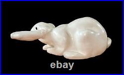 Signed 20.5 LEO KOPPY Bunny Rabbit Artist Hand Carved Wood Sculpture USA Made