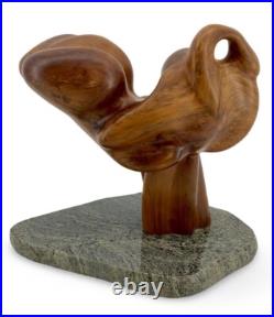 Signed Abstract Modern Wooden Sculpture 10 Organic Form Signed Abstract Modern Wooden Sculpture 10 Organic Form