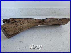 Signed Hand-Carved Wood Creation of Adam Sculpture Statue 22x6x4 One of a Kind