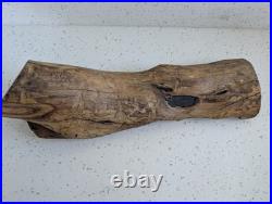 Signed Hand-Carved Wood Creation of Adam Sculpture Statue 22x6x4 One of a Kind