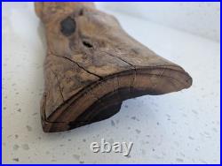Signed Hand-Carved Wood Creation of Adam Sculpture Statue 22x6x4 One of a Kind
