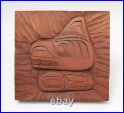 Signed Herman Bee First Nations Northwest Coast Kwakiutl Killer Whale Carving