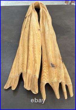 Signed Livio De Marchi Wood Sculpture Of A Scarf (32 X 10 X 2.75)