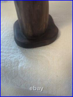 Signed Pete Ortega Folk Art Wood Wooden Sculpture Jesus with Birds As Pictured