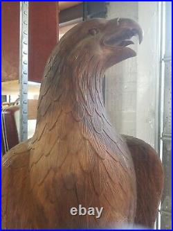Solid Wood Eagle Carving