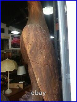 Solid Wood Eagle Carving