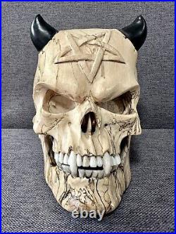 Solid Wooden Skull Carved Skull Skull Figure