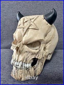 Solid Wooden Skull Carved Skull Skull Figure