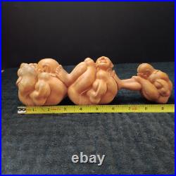 Special Javanese Triple Yogi Man Hand Carved Wooden Sculpture 10 Weeping Buddha Special Javanese Triple Yogi Man Hand Carved Wooden Sculpture 10 Weeping Buddha