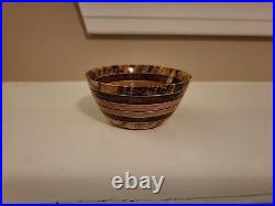 Spectacular Turned Wood Multiple Wood Species Miniature Bowl HTF Signed Number