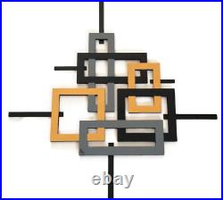 Square Wall Sculpture, Wood sculpture, faux frame Wall art, 38x37, Art69