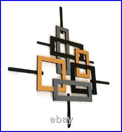 Square Wall Sculpture, Wood sculpture, faux frame Wall art, 38x37, Art69