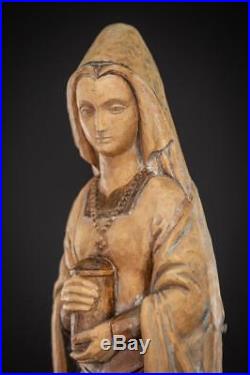 St Mary Magdalene Sculpture Saint Magdala Statue Wood Carving 21