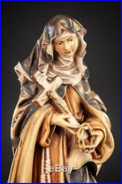 St Rita of Cascia Sculpture Saint Wooden Statue Wood Carving Figure 12