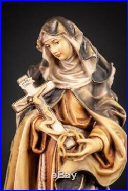 St Rita of Cascia Sculpture Saint Wooden Statue Wood Carving Figure 12