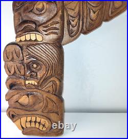 Stan Joseph Wood 1st Nations Wall Carving West Coast Salish Eagle