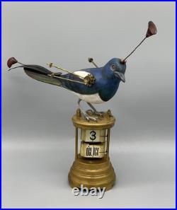Steampunk Bird Sculpture Assemblage Art