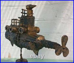 Steampunk figurine handmade. Decor. Submarine