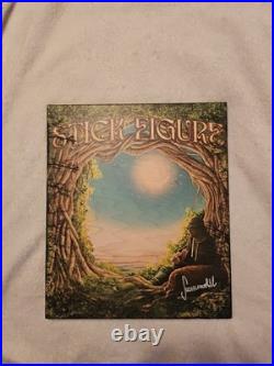 Stick Figure Wood Burn signed by Scott Woodruff Home Is Where The Heart Is