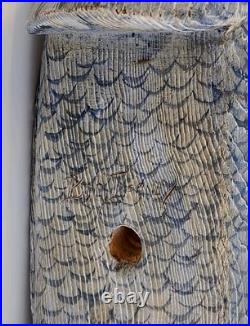 Tall Vintage Sculpture Wooden Heron Hand Carved By BOB CARNEY signed Large Tall Vintage Sculpture Wooden Heron Hand Carved By BOB CARNEY signed Large