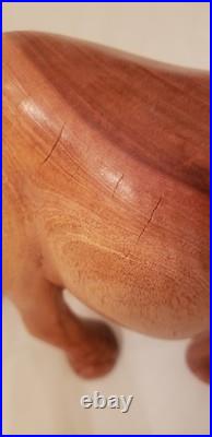 Teak Wood Rhino Sculpture Teak Wood Rhino Sculpture