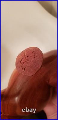 Teak Wood Rhino Sculpture