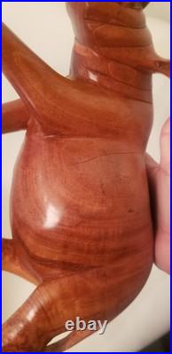 Teak Wood Rhino Sculpture Teak Wood Rhino Sculpture