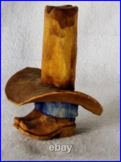 Texan Rod Johnson Folk art wood Carving Sculpture