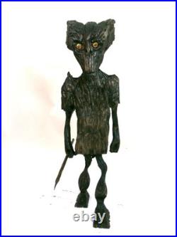 The WOODS DEVIL OF NEW HAMPSHIRE -my 12.5hand carved, signed wood fig