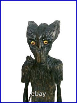 The WOODS DEVIL OF NEW HAMPSHIRE -my 12.5hand carved, signed wood fig