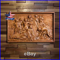 The Way of Jesus to Golgotha Wood carved icon picture painting sculpture decor