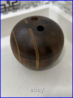 This is a handcrafted segmented wood bowl This is a handcrafted segmented wood bowl
