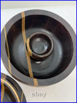 This is a handcrafted segmented wood bowl This is a handcrafted segmented wood bowl